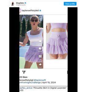 Styled by Taylor Swift - Pirouette Skort (Cassey's Version) in Digital Lavender